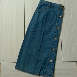 ABS Allen Schwartz denim button front skirt